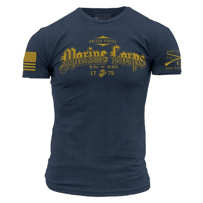 Grunt Style USMC - The Few. The Proud T-Shirt - Navy