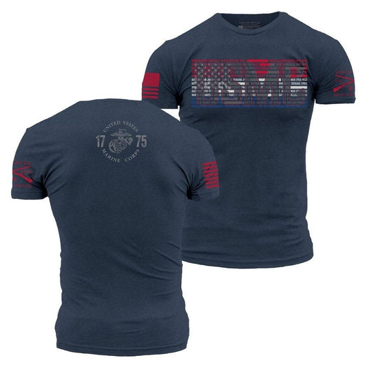 Grunt Style USMC - Through The Ages T-Shirt - Navy