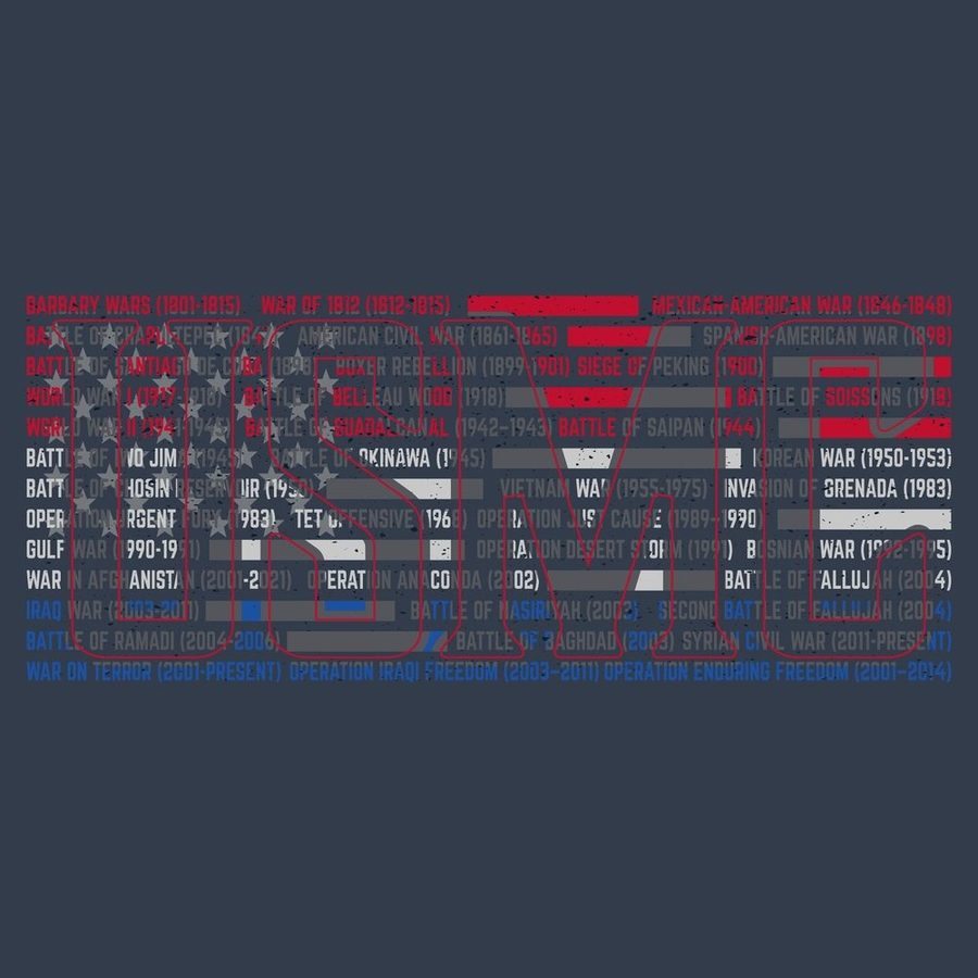 Grunt Style USMC - Through The Ages T-Shirt - Navy