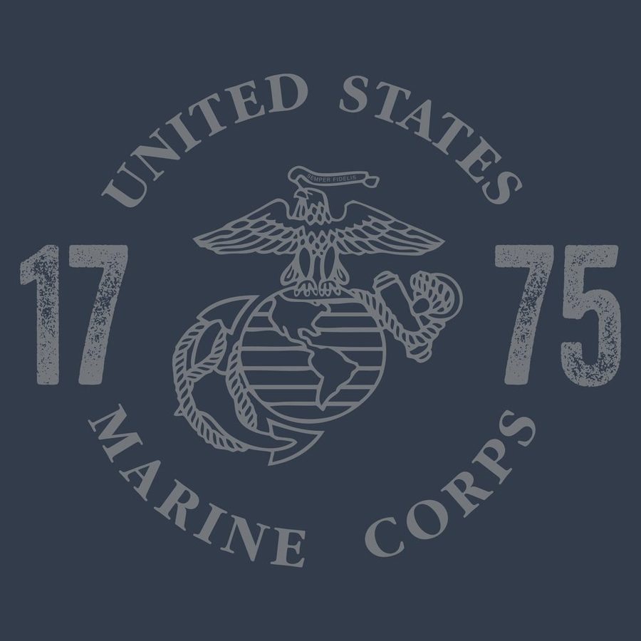 Grunt Style USMC - Through The Ages T-Shirt - Navy