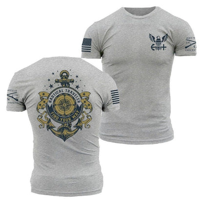 Grunt Style USN - Nautical Traveler T-Shirt - Athletic Heather