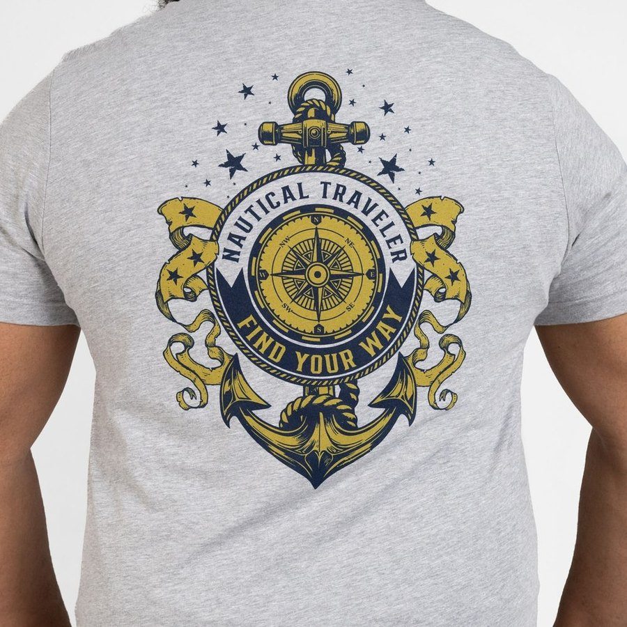 Grunt Style USN - Nautical Traveler T-Shirt - Athletic Heather