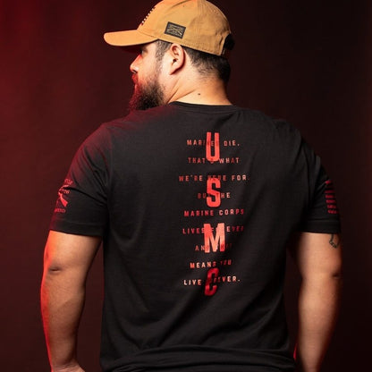 Grunt Style USMC - Lives Forever T-Shirt - Black