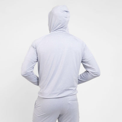 Grunt Style Men's All-Day 1/4 Zip Hoodie - Heather Arctic Gray