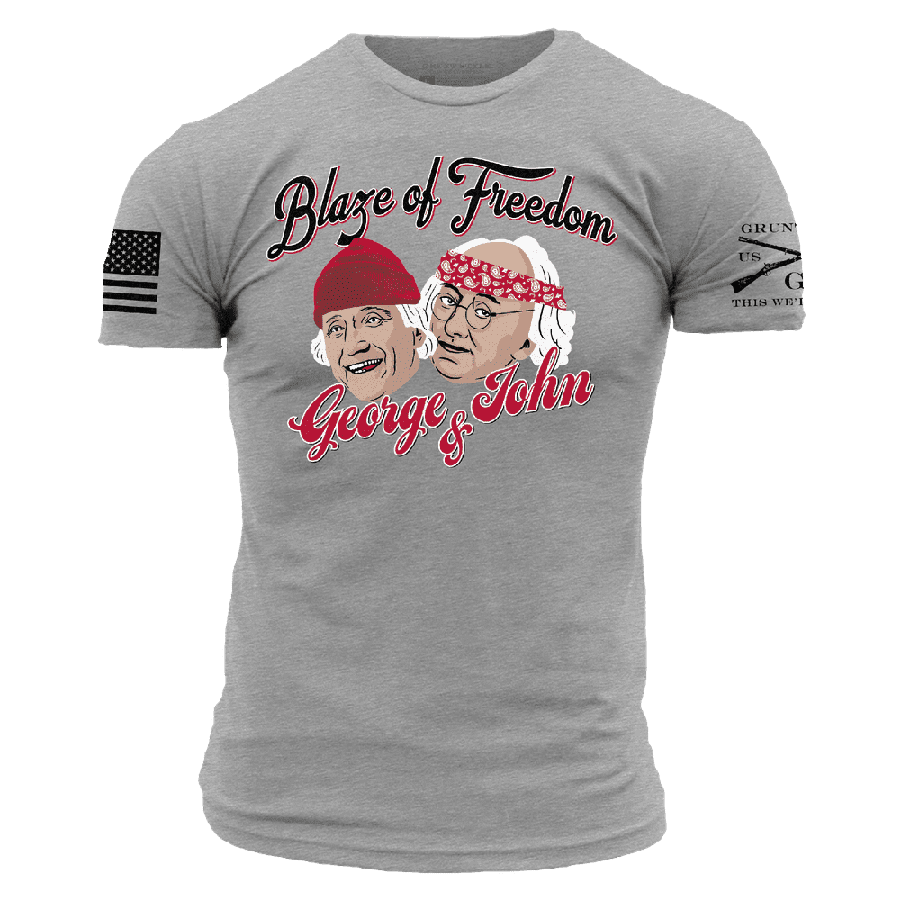 Grunt Style Blaze of Freedom T-Shirt - Dark Heather Gray