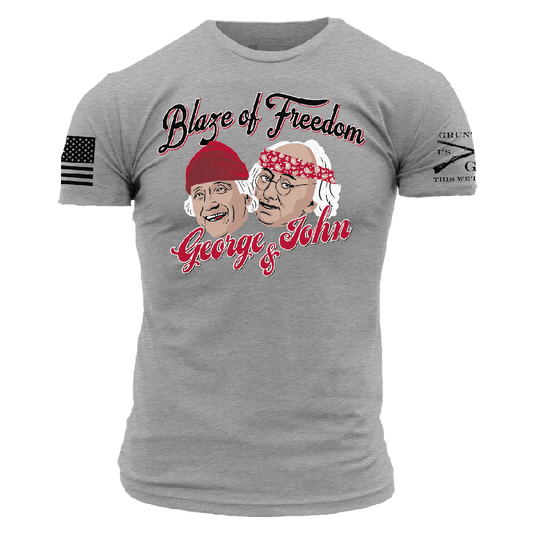 Grunt Style Blaze of Freedom T-Shirt - Dark Heather Gray