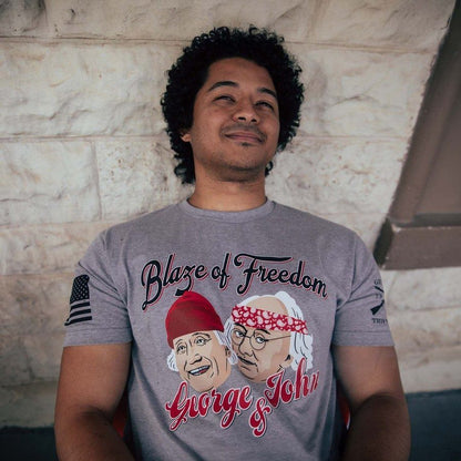 Grunt Style Blaze of Freedom T-Shirt - Dark Heather Gray