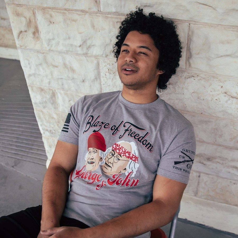 Grunt Style Blaze of Freedom T-Shirt - Dark Heather Gray