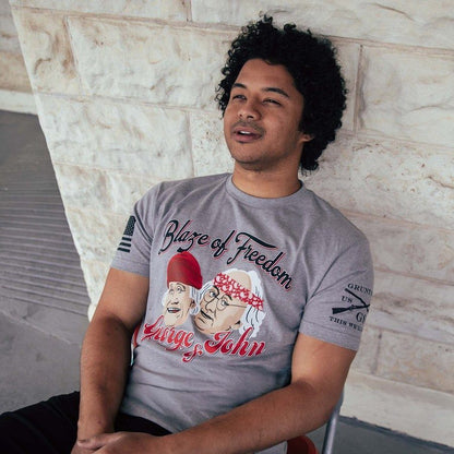 Grunt Style Blaze of Freedom T-Shirt - Dark Heather Gray