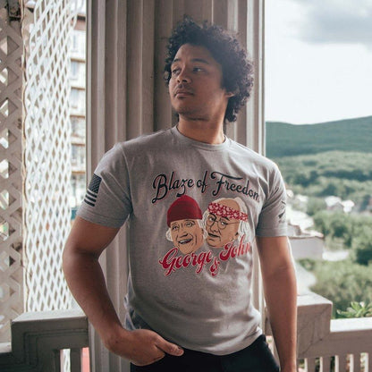 Grunt Style Blaze of Freedom T-Shirt - Dark Heather Gray