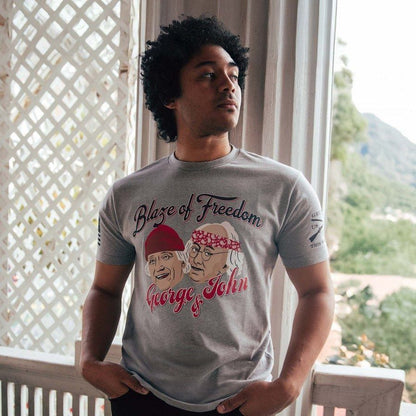 Grunt Style Blaze of Freedom T-Shirt - Dark Heather Gray