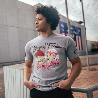 Grunt Style Blaze of Freedom T-Shirt - Dark Heather Gray