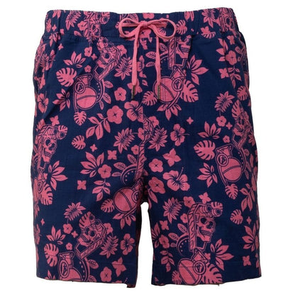Grunt Style Getaway Casual Shorts - Tropical Death - Navy/Pink