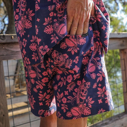 Grunt Style Getaway Casual Shorts - Tropical Death - Navy/Pink