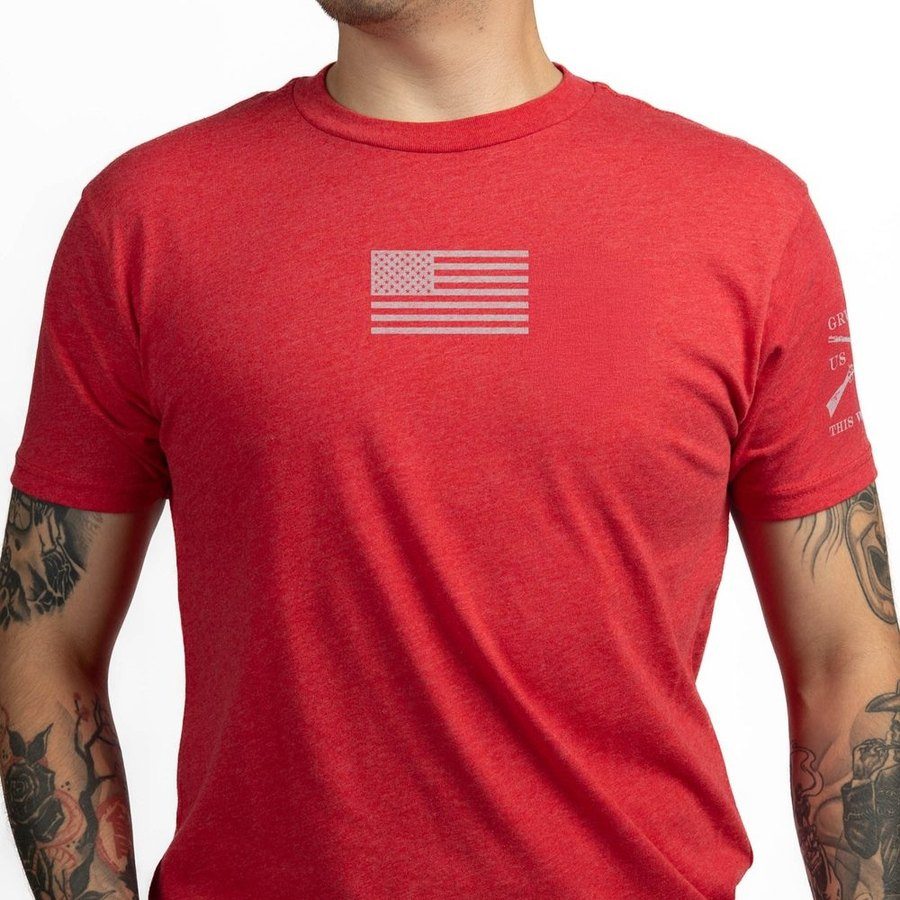 Grunt Style Freedom Flag T-Shirt - Red