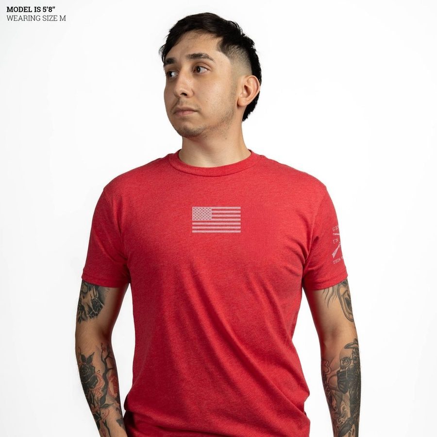 Grunt Style Freedom Flag T-Shirt - Red