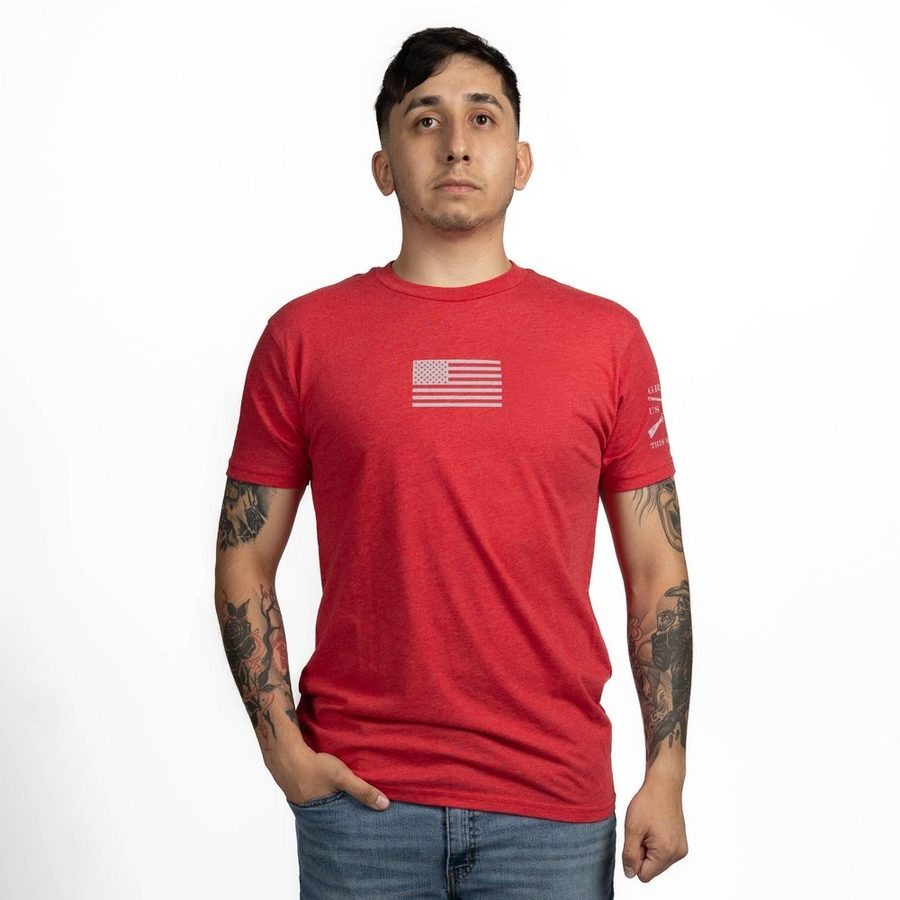 Grunt Style Freedom Flag T-Shirt - Red