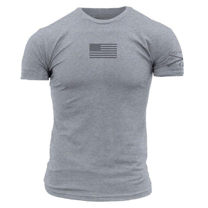 Grunt Style Freedom Flag T-Shirt - Dark Heather Gray
