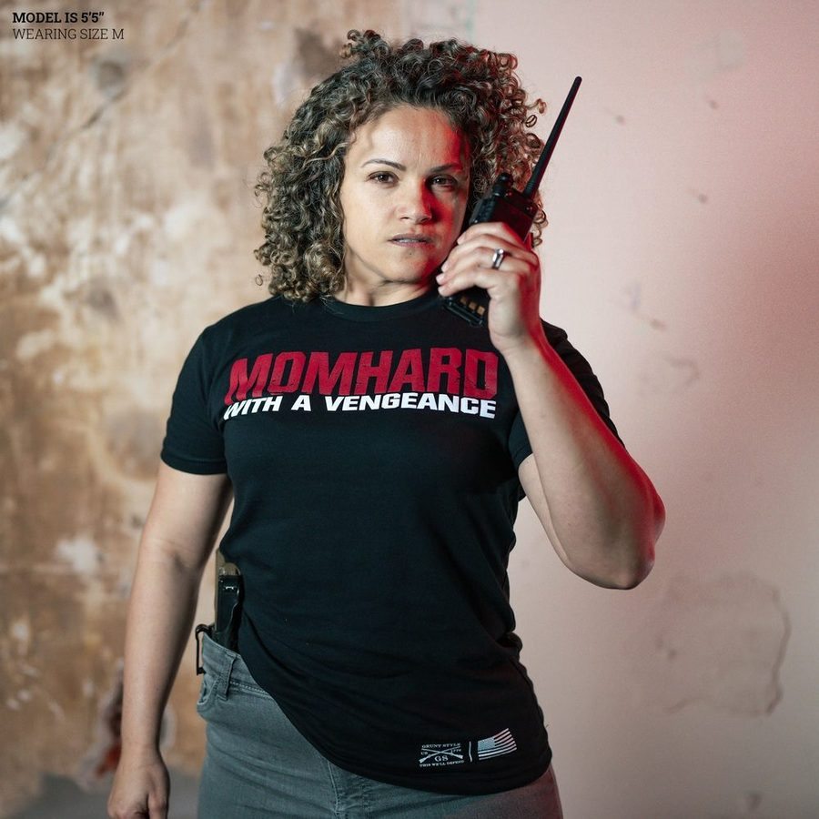 Grunt Style Women's Mom Hard Boyfriend Fit T-Shirt - Black