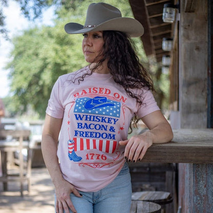 Grunt Style Women's Raised Right Boyfriend Fit T-Shirt - Light Pink
