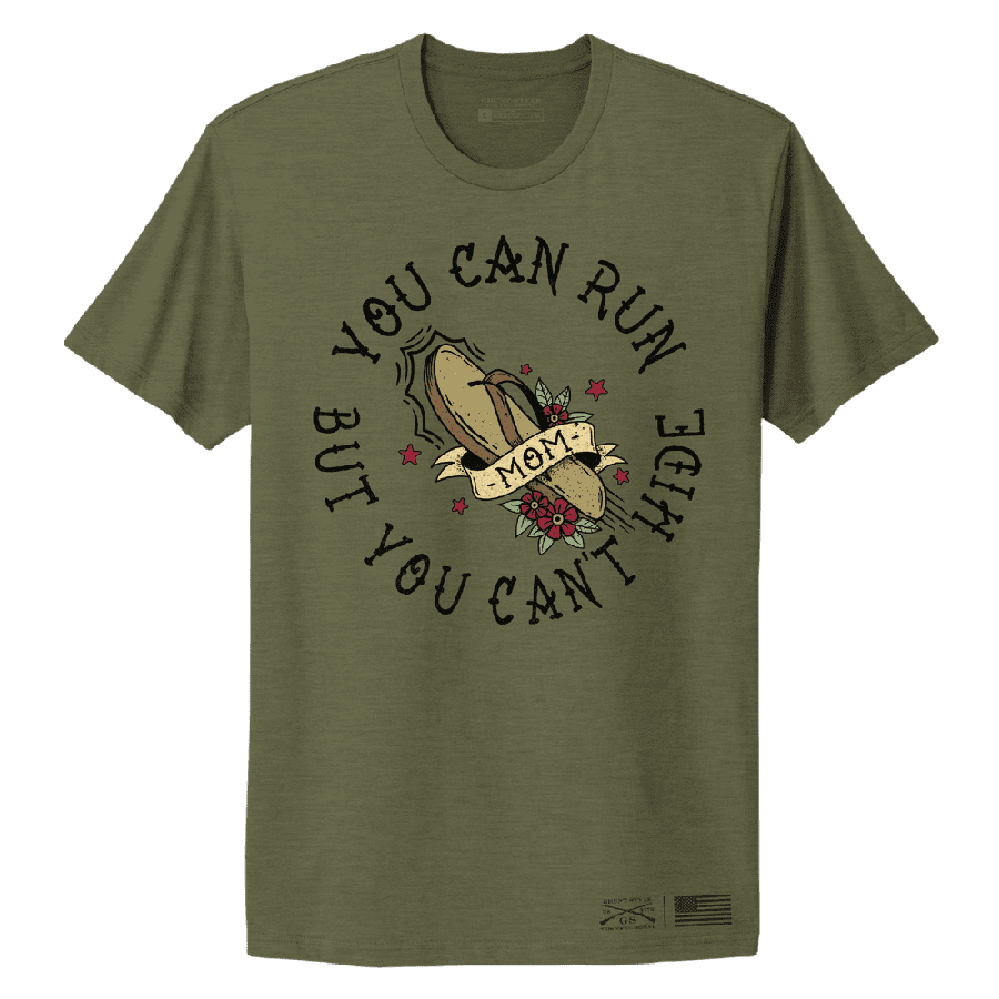 Grunt Style Women's You Can Run Boyfriend Fit T-Shirt - Military Green