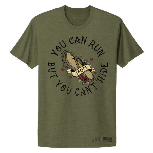 Grunt Style Women's You Can Run Boyfriend Fit T-Shirt - Military Green