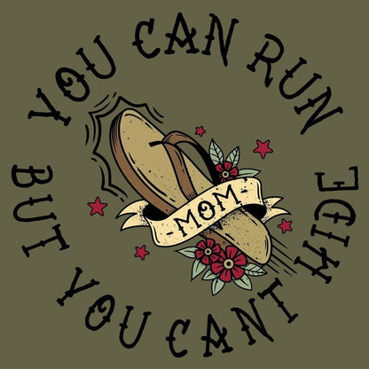 Grunt Style Women's You Can Run Boyfriend Fit T-Shirt - Military Green