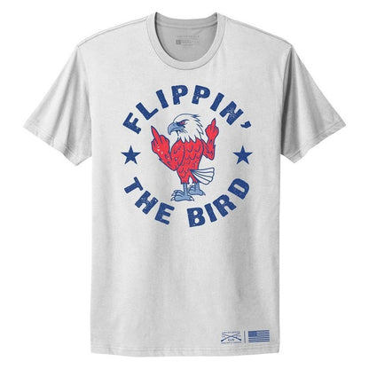 Grunt Style Women's Flippin' The Bird Boyfriend Fit T-Shirt - White