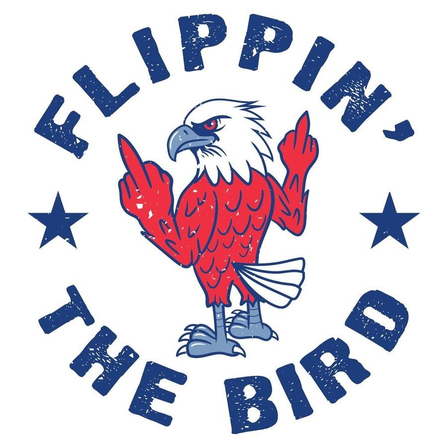 Grunt Style Women's Flippin' The Bird Boyfriend Fit T-Shirt - White