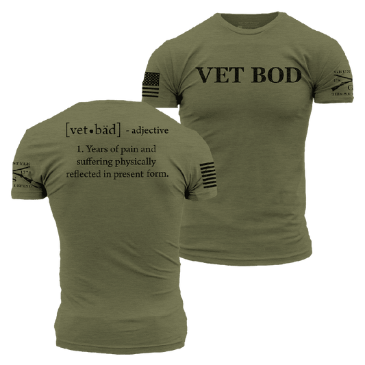 Grunt Style Women's Vet Bod Boyfriend Fit T-Shirt - Military Green