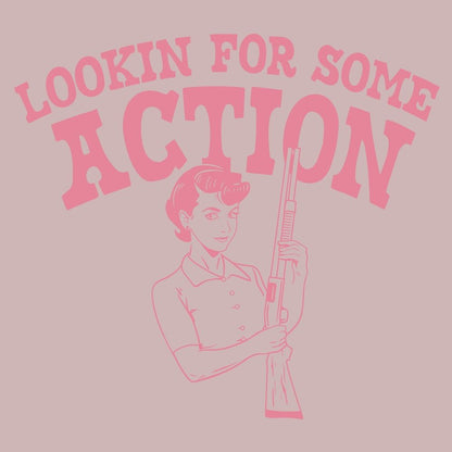 Grunt Style Women's Looking For Action Boyfriend Fit T-Shirt - Light Pink