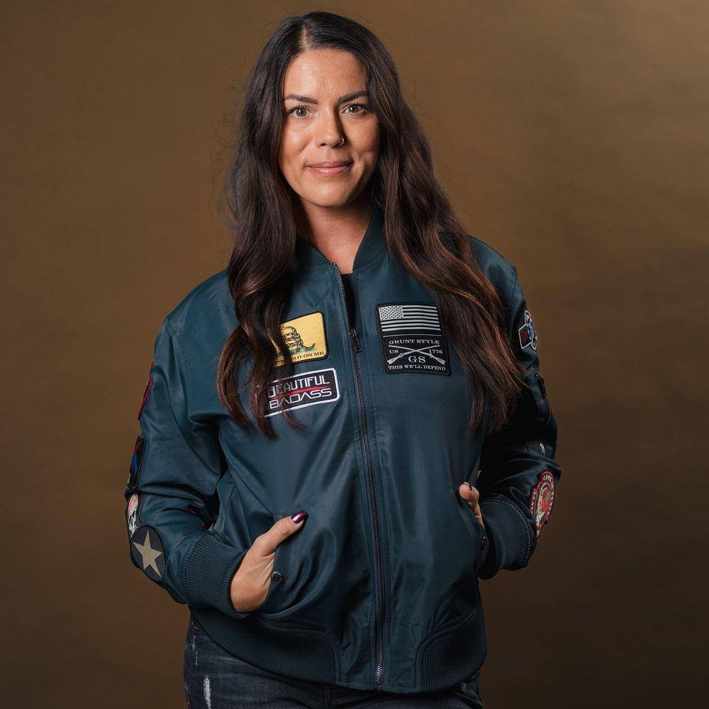 Grunt Style Women's Classified Bomber Jacket - Navy
