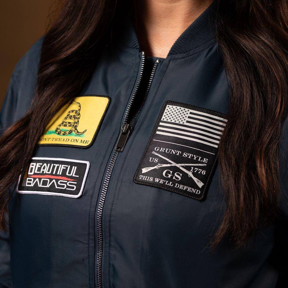 Grunt Style Women's Classified Bomber Jacket - Navy