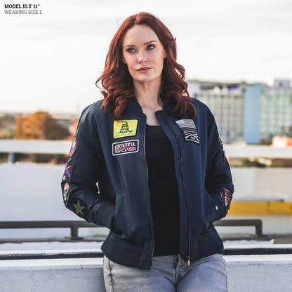 Grunt Style Women's Classified Bomber Jacket - Navy