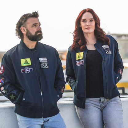 Grunt Style Women's Classified Bomber Jacket - Navy