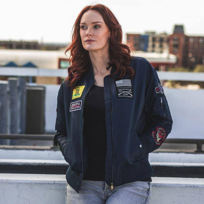 Grunt Style Women's Classified Bomber Jacket - Navy