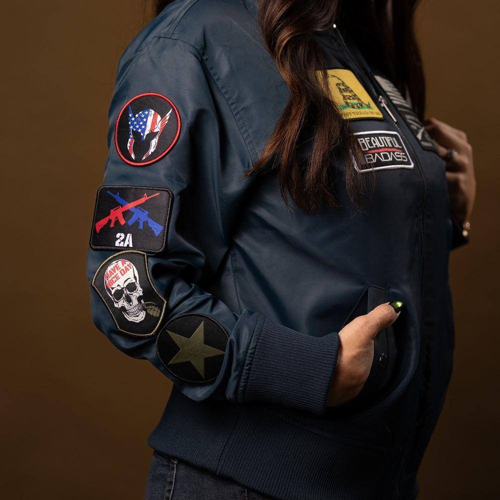 Grunt Style Women's Classified Bomber Jacket - Navy