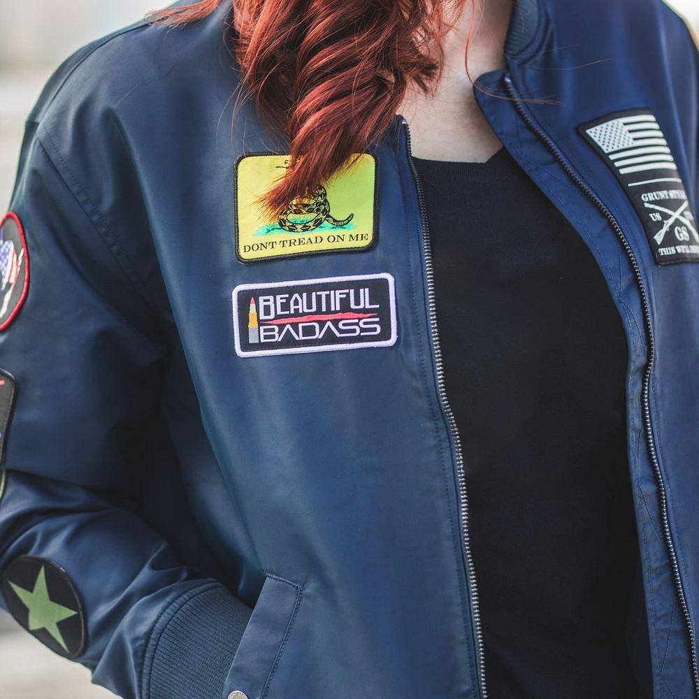 Grunt Style Women's Classified Bomber Jacket - Navy