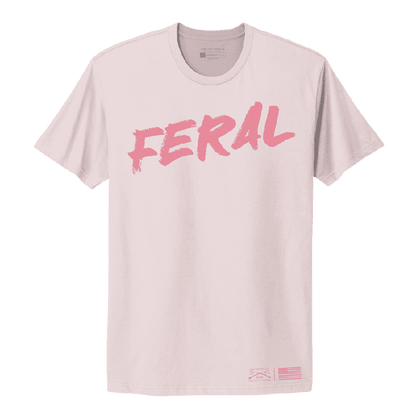 Grunt Style Women's Feral Boyfriend Fit T-Shirt - Light Pink