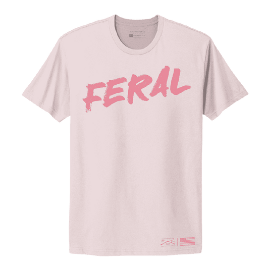 Grunt Style Women's Feral Boyfriend Fit T-Shirt - Light Pink
