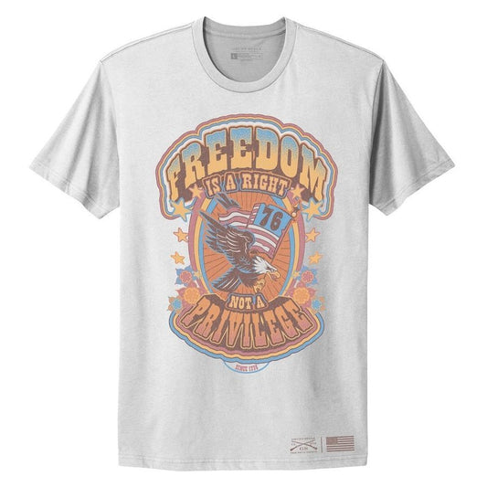 Grunt Style Women's Freedom Is A Right Boyfriend Fit T-Shirt -Sand