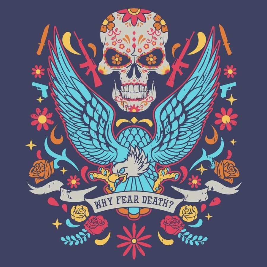 Grunt Style Women's Why Fear Death Slouchy Fit T-Shirt - Future Dusk