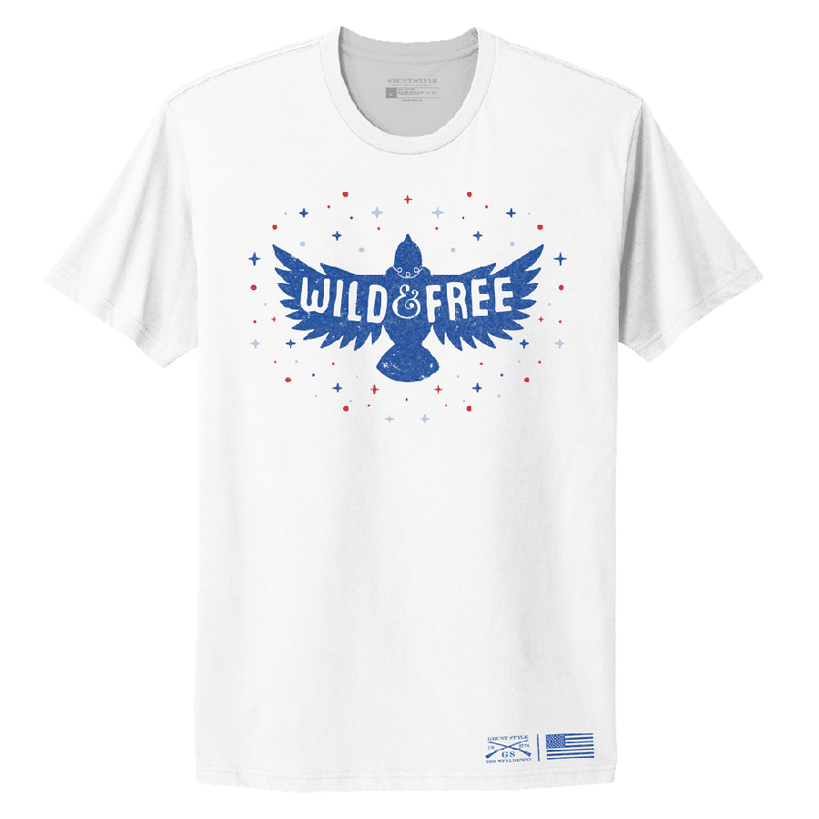 Grunt Style Women's Wild & Free Boyfriend Fit T-Shirt - White
