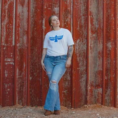 Grunt Style Women's Wild & Free Boyfriend Fit T-Shirt - White