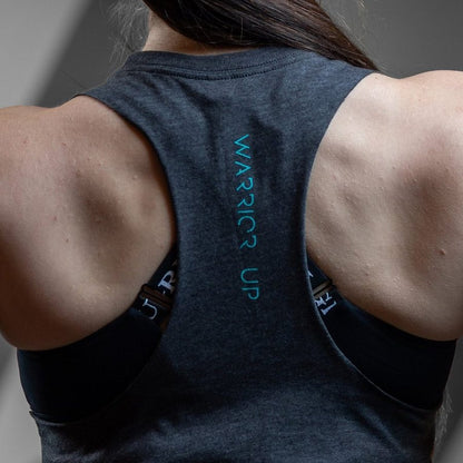 Grunt Style Women's No Limits Racerback Cropped Tank - Dark Heather Gray