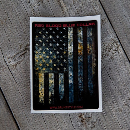 Grunt Style Red Blood Blue Collar™ Sticker