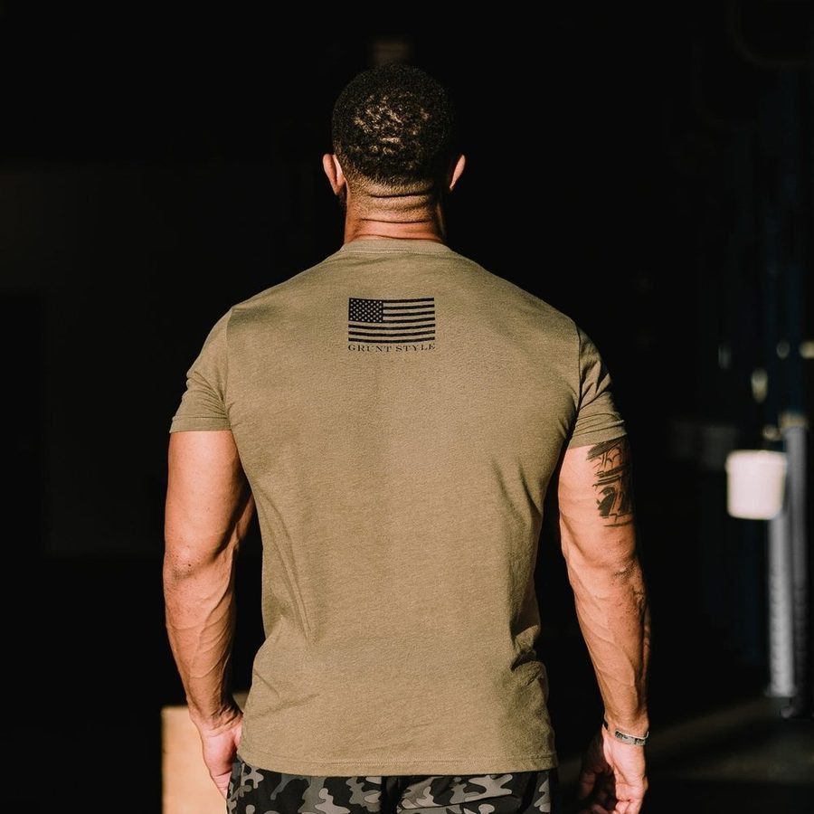 Grunt Style Evolution Of Man T-Shirt - Military Green