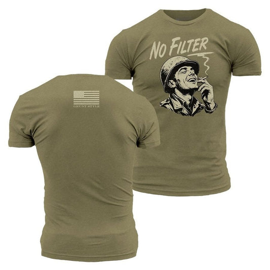 Grunt Style No Filter T-Shirt - Military Green