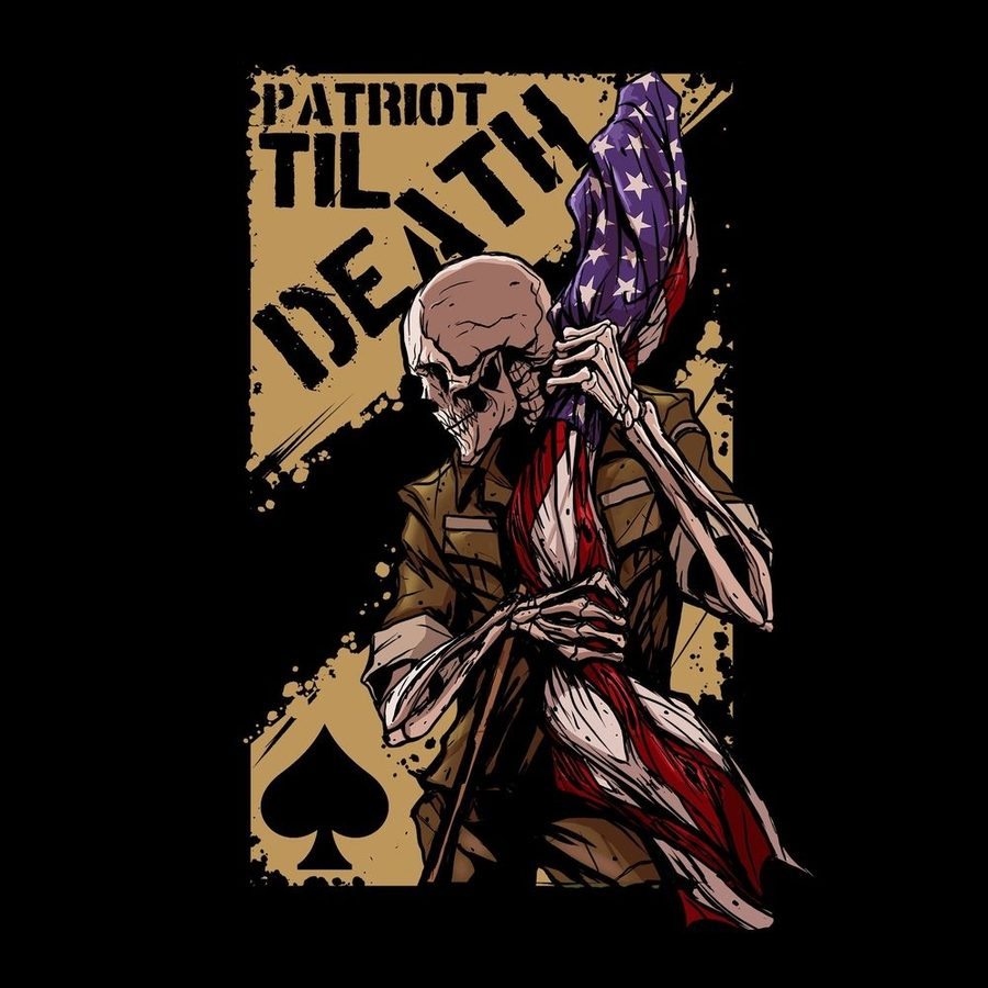 Grunt Style Patriot Til Death T-Shirt - Black