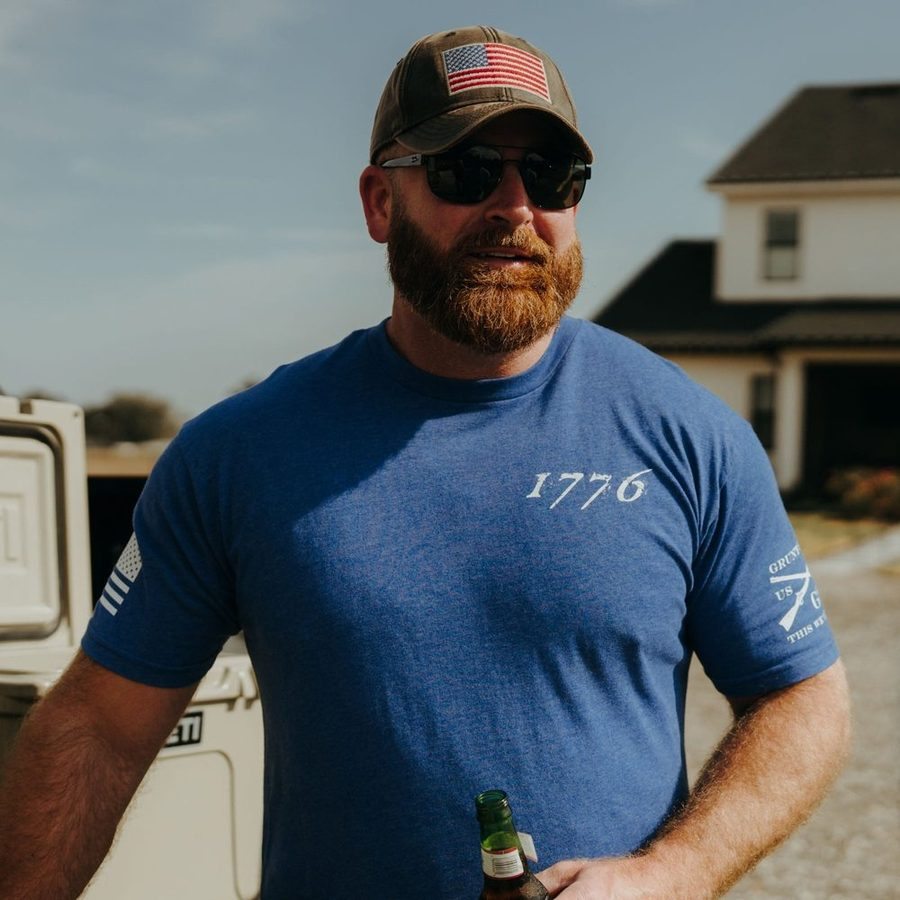 Grunt Style 1776 Flag T-Shirt - Royal